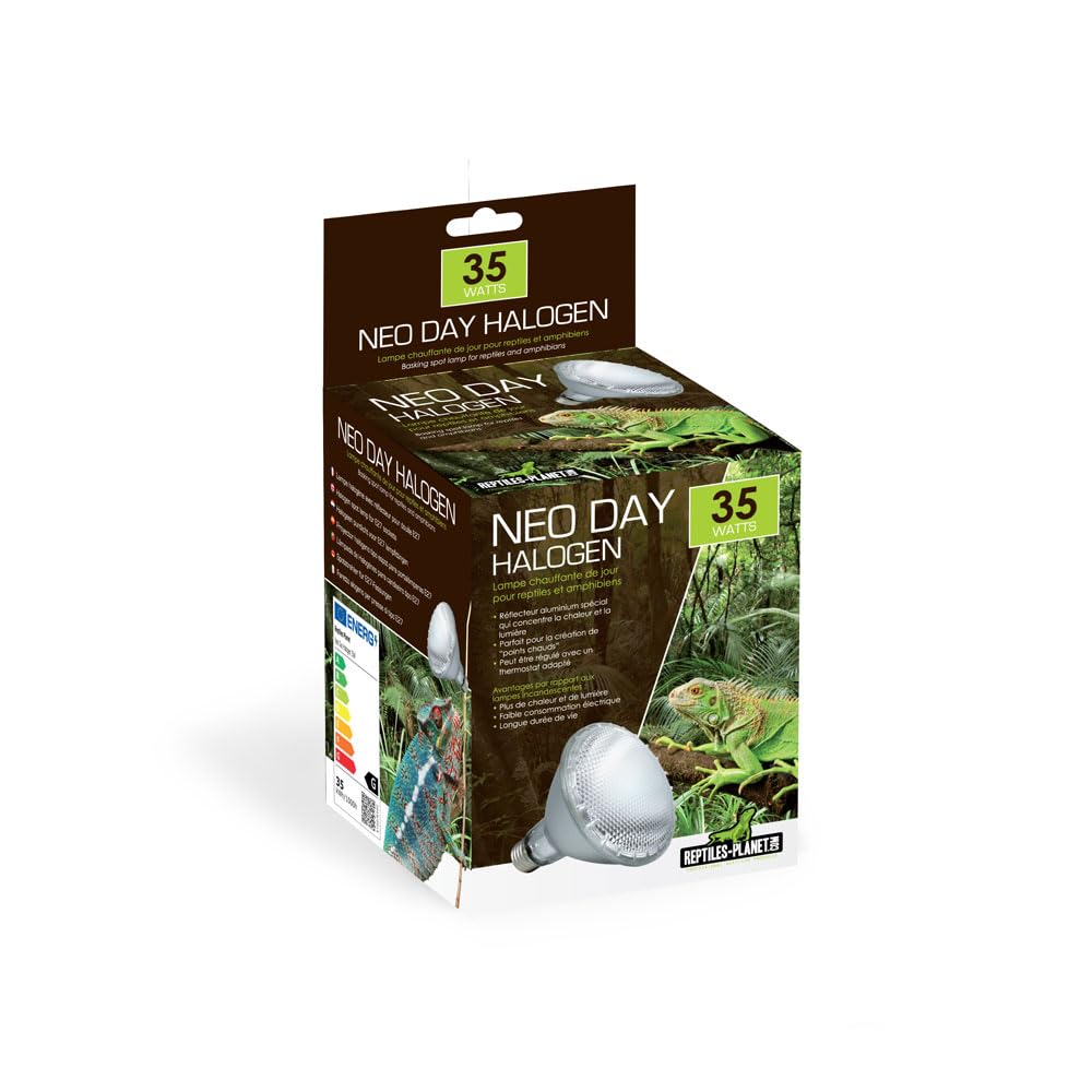 Reptiles Planet Neo Day Halogen - Bombilla térmica para Terrario (35 W, Color Blanco