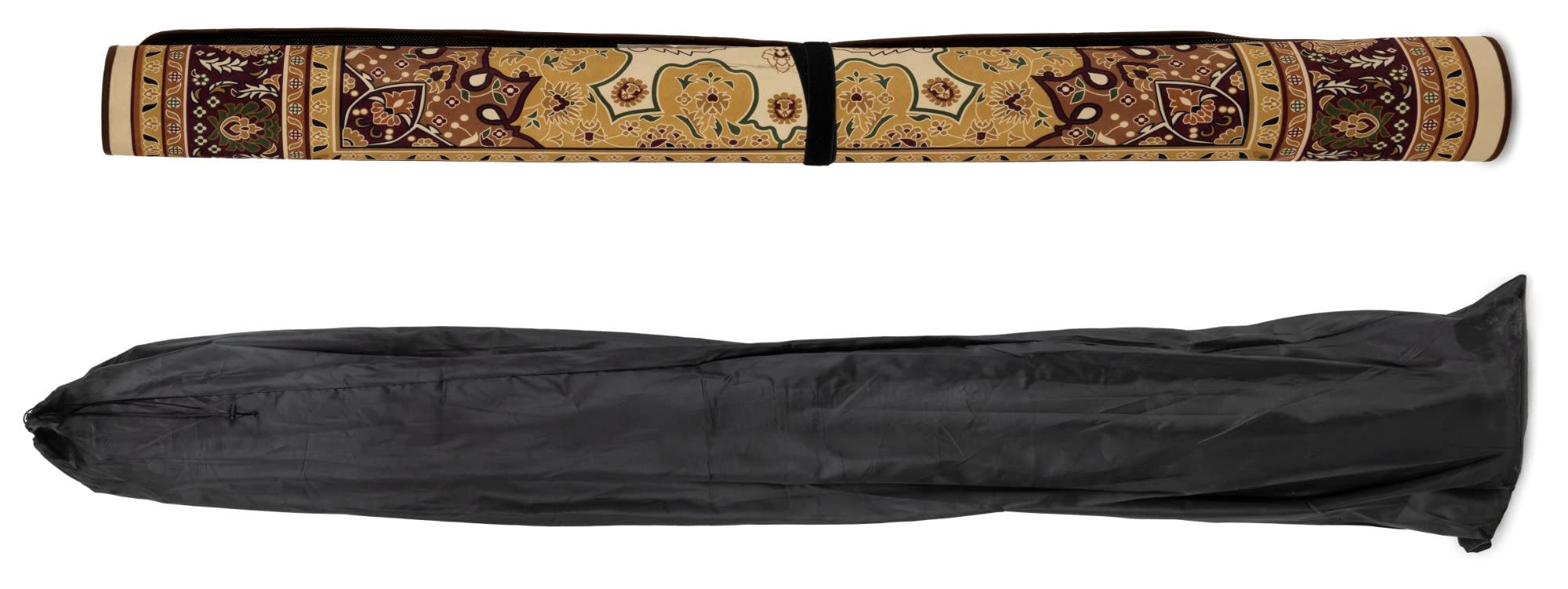 Stagecaptain DTO-1620 Drum Teppich Oriental - Großer Schlagzeugteppich - 160 x 200 cm - Dicht gewebte Oberfläche - rutschfeste Unterseite - Mit Klettband - Transporttasche - Braun