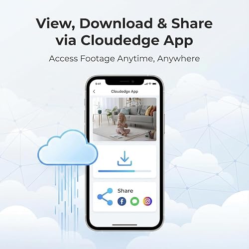 Miniatura 13 de Rraycom Paquete de 2 cámaras de seguridad 2K para interiores 5G/2.4 GHz Wi-Fi, monitor de bebé, cámara para mascotas/perros de 360 grados para
