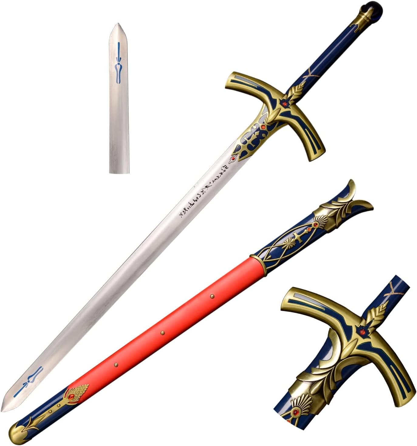 47” Anime Fate Saber Medieval Carbon Steel Sword Blade Victory Weapon Cosplay Costume LARP Collection Excalibur Replica