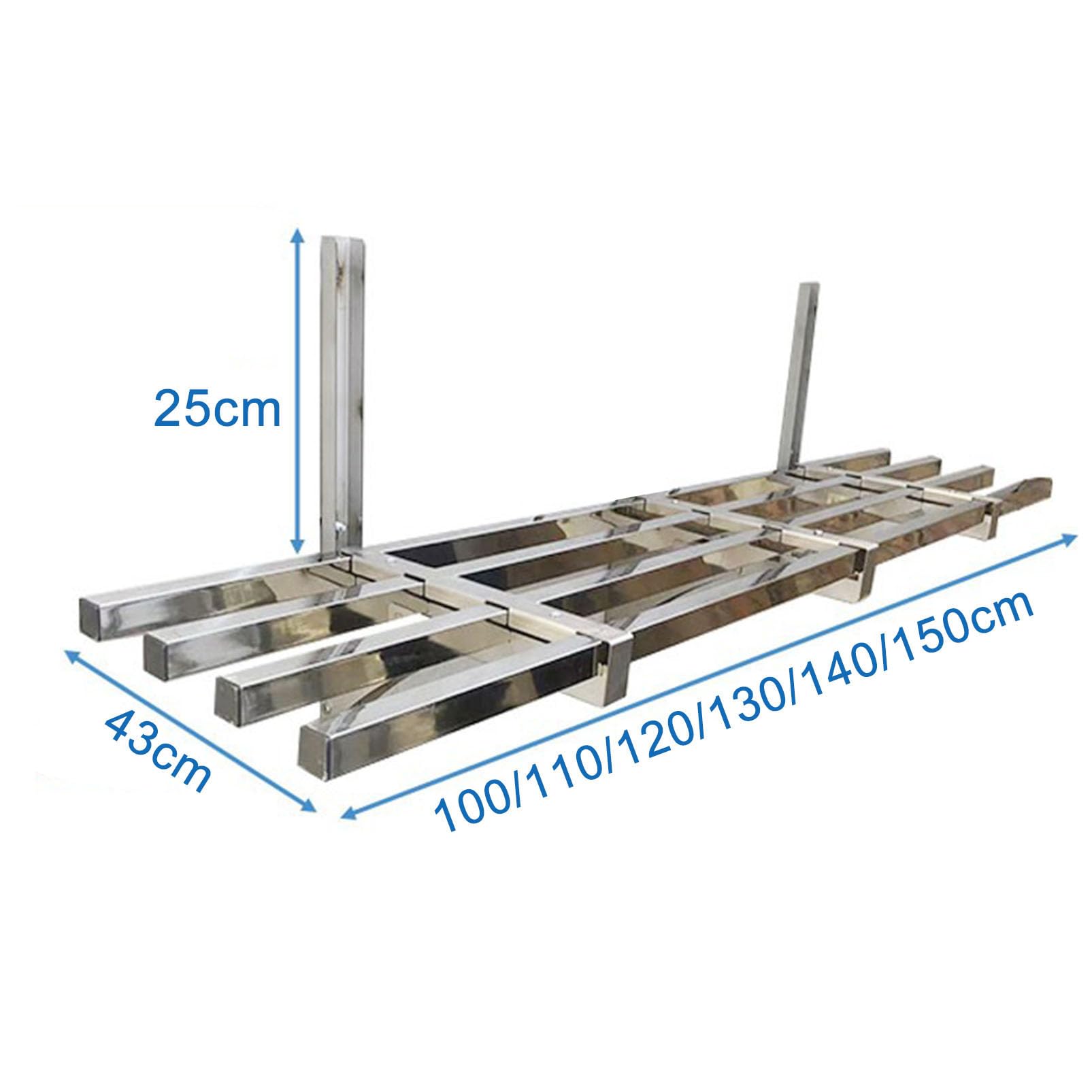 Estantes flotantes de pared resistentes con bandeja grande, soportes de estante de acero inoxidable para organizar herramientas en garaje, cobertizo, sótano o almacén