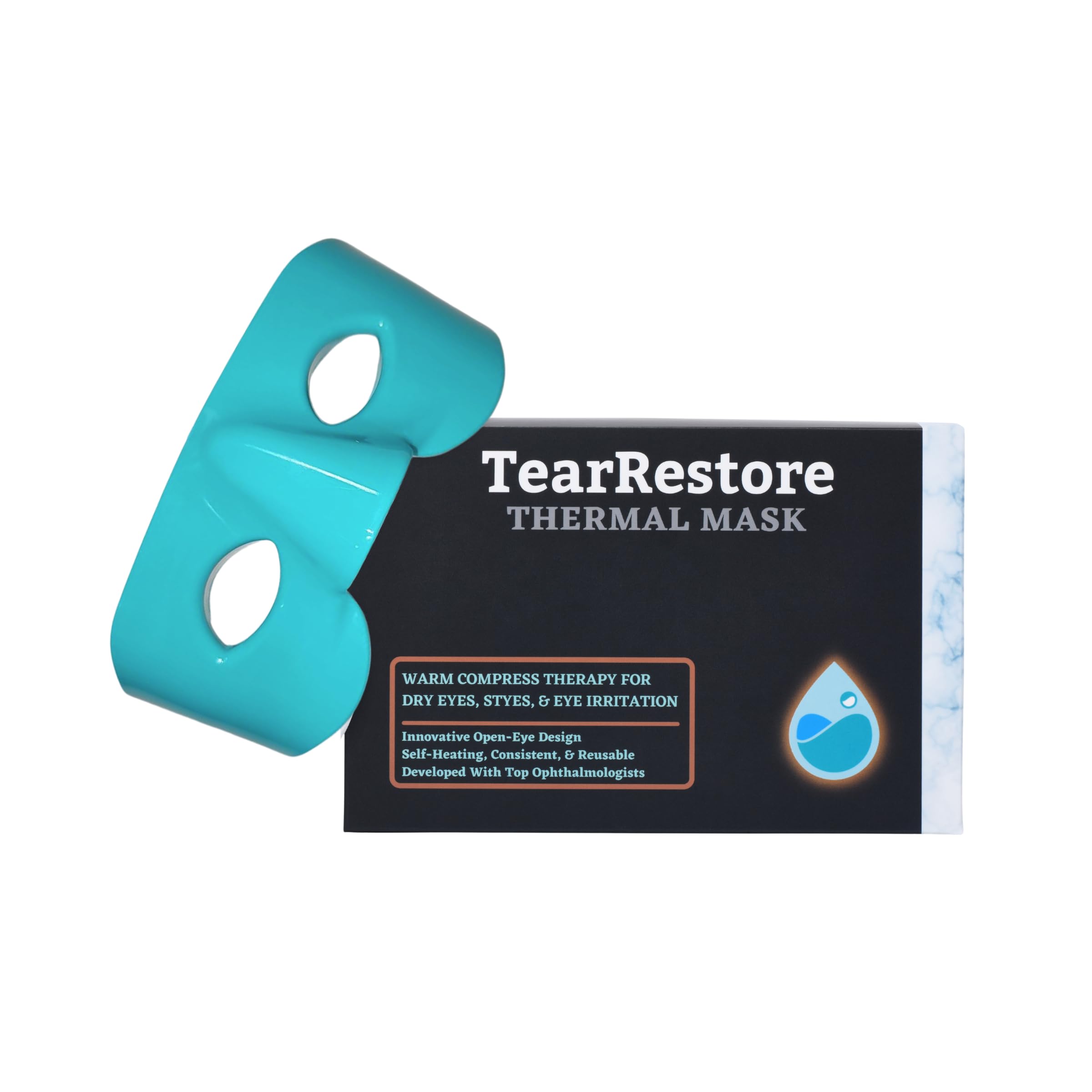 TearRestoreWarm Compress Mask for Eye Stye Treatment & Dry Eyes - Best Heated Compress for Stye Relief, Eye Irritation & Meibomian Gland Dysfunction - Reusable, Convenient & Effective
