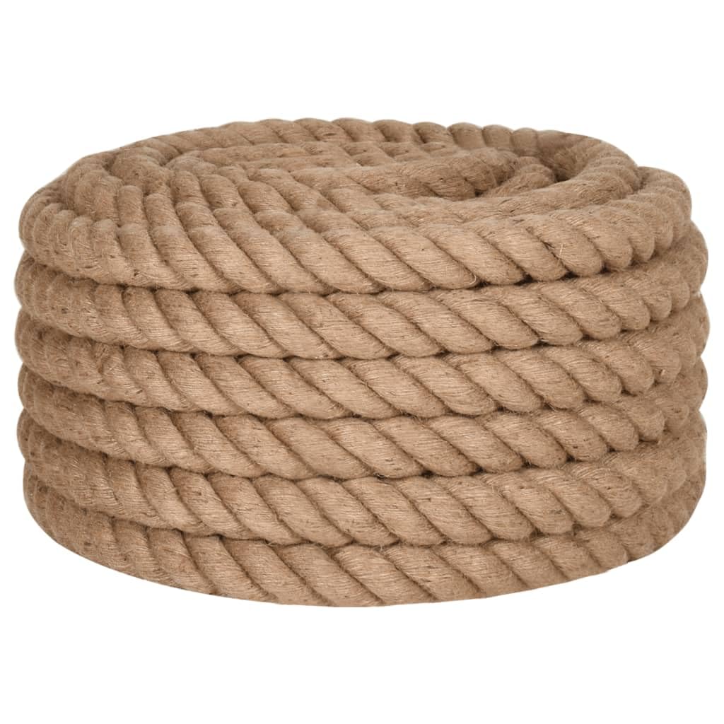 PURADAY 5 m Longitud Cuerda de Yute y 40 mm Grosor Yute Natural Rollo Cuerda Cordel de Jardin Cordón de la Planta Atar Tomates Cuerda para Plantas de Jardin Cuerda Gruesa Cuerda Yute Gruesa