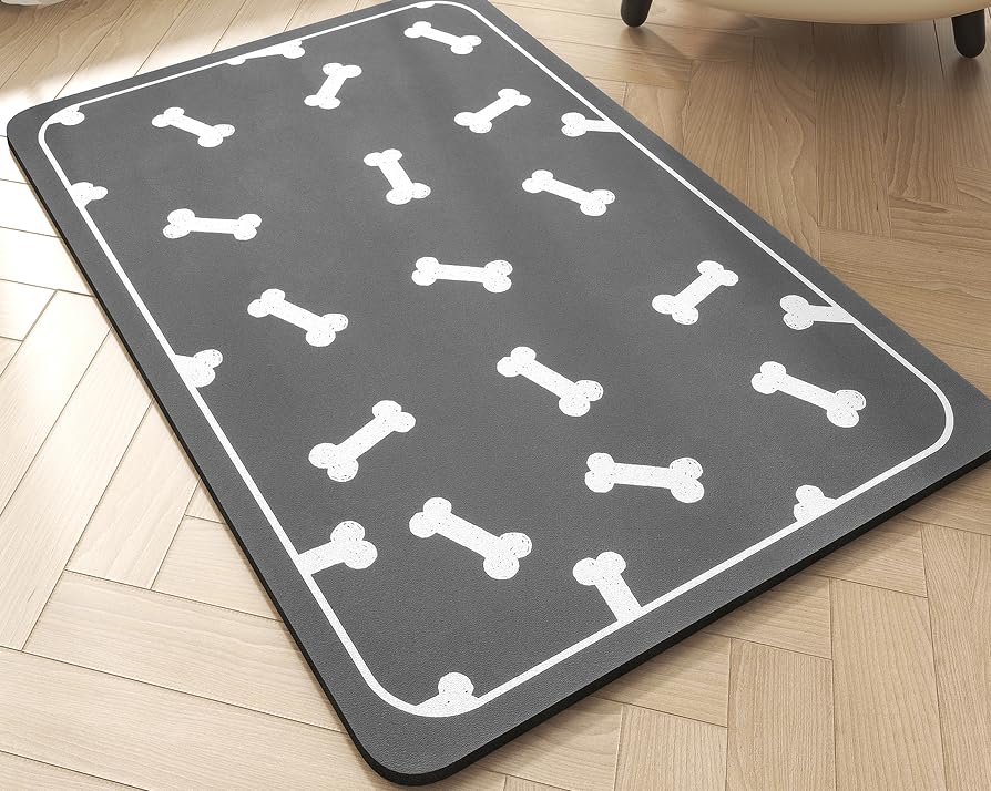 PADOOR Evcil Hayvan Besleme Matı-Emici Köpek Minderi Yiyecek ve Su Kasesi için-Leke Yok Kolay Temizlenen Köpek Maması Mat-Hızlı Kuru Köpek Su Sebili Mat-Köpek Malzemeleri Köpek Eşyaları-Köpek Aksesuarları