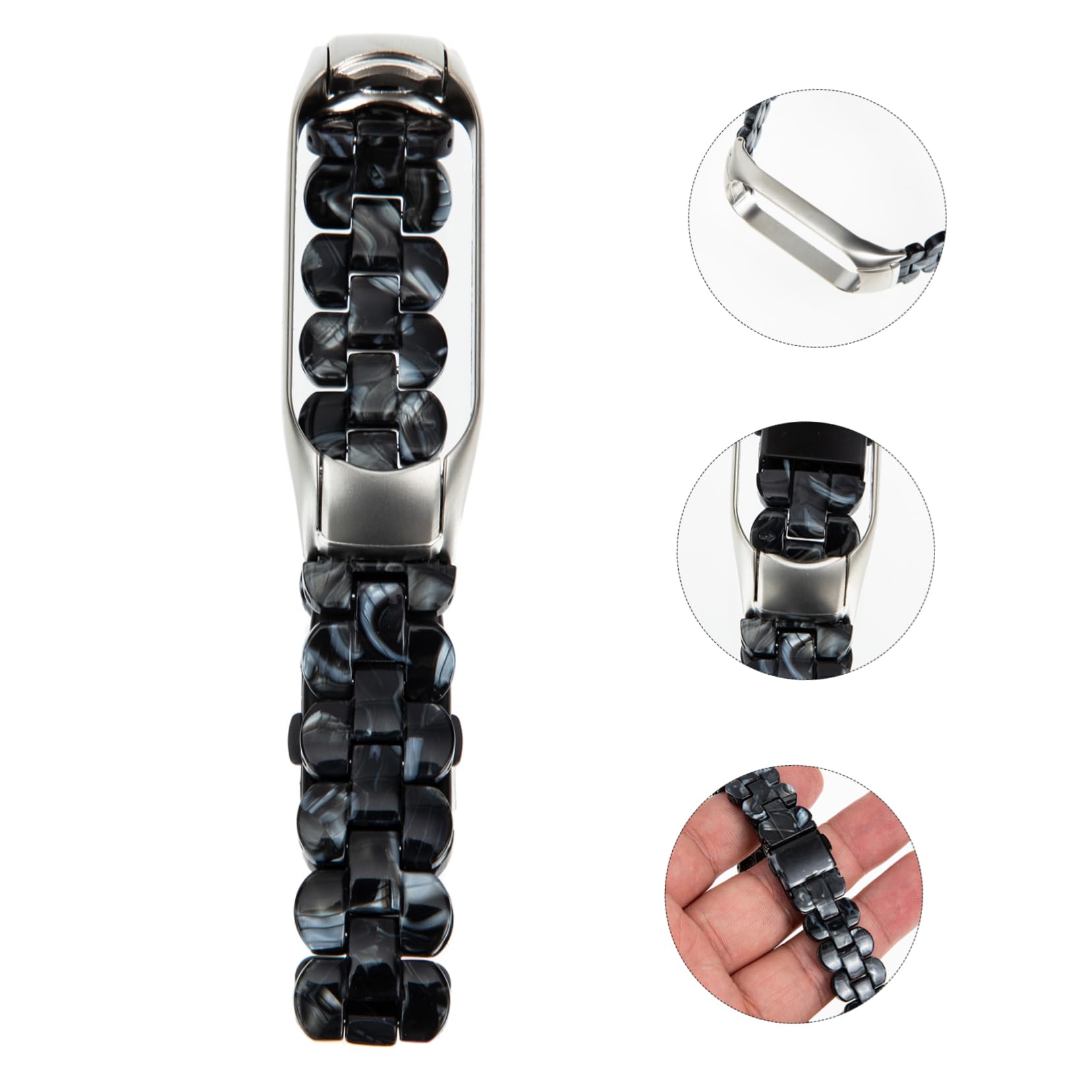 Housoutil Lot De 5 Bracelets De Rechange Élégants Pour Montre Connectée 5/6 Avec Boucle En Acier Inoxydable Et Bracelet En Résine