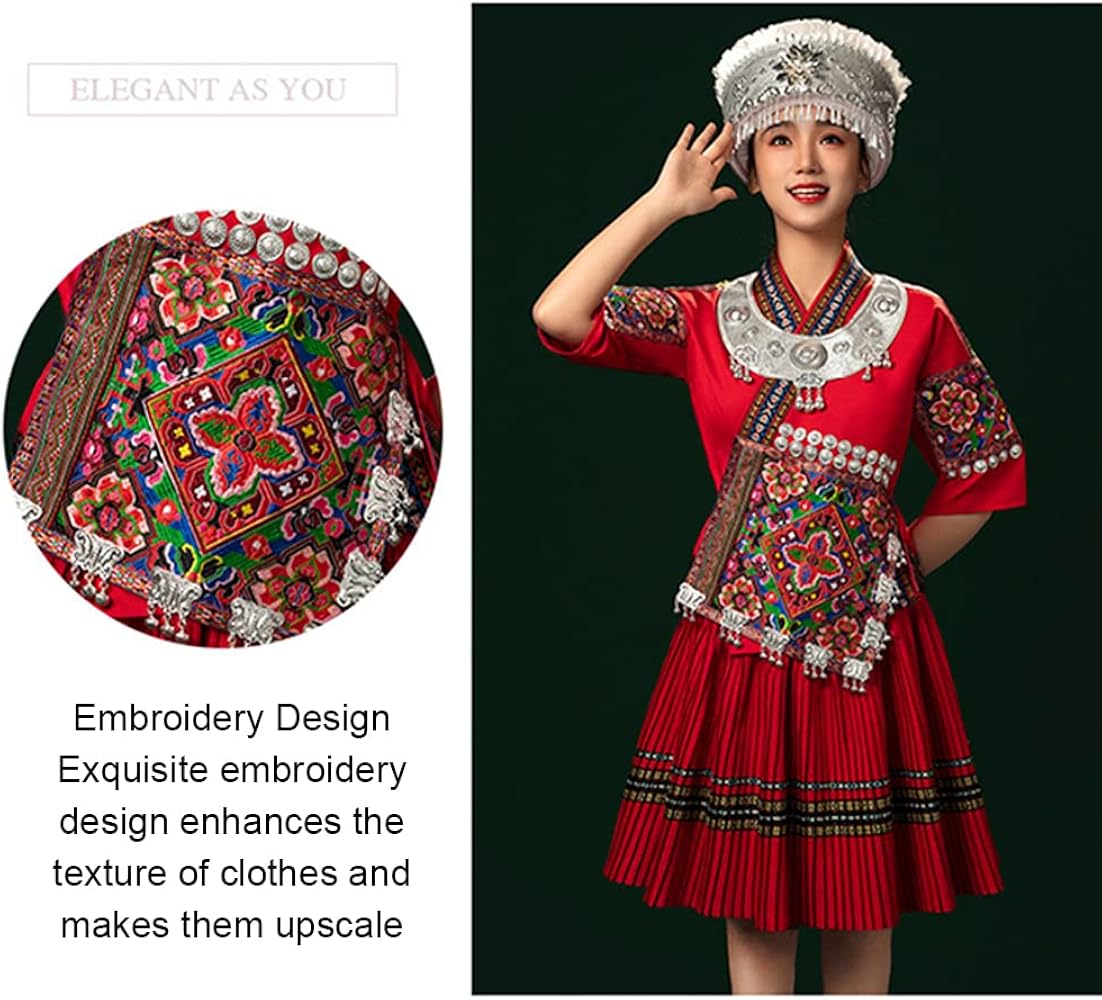 少数民族衣装　工芸品　刺繍スカート　スカート　中国国境 中国文山ミャオ族の民族衣装。スカート。 BUONA VISTA（ブオナ ビスタ