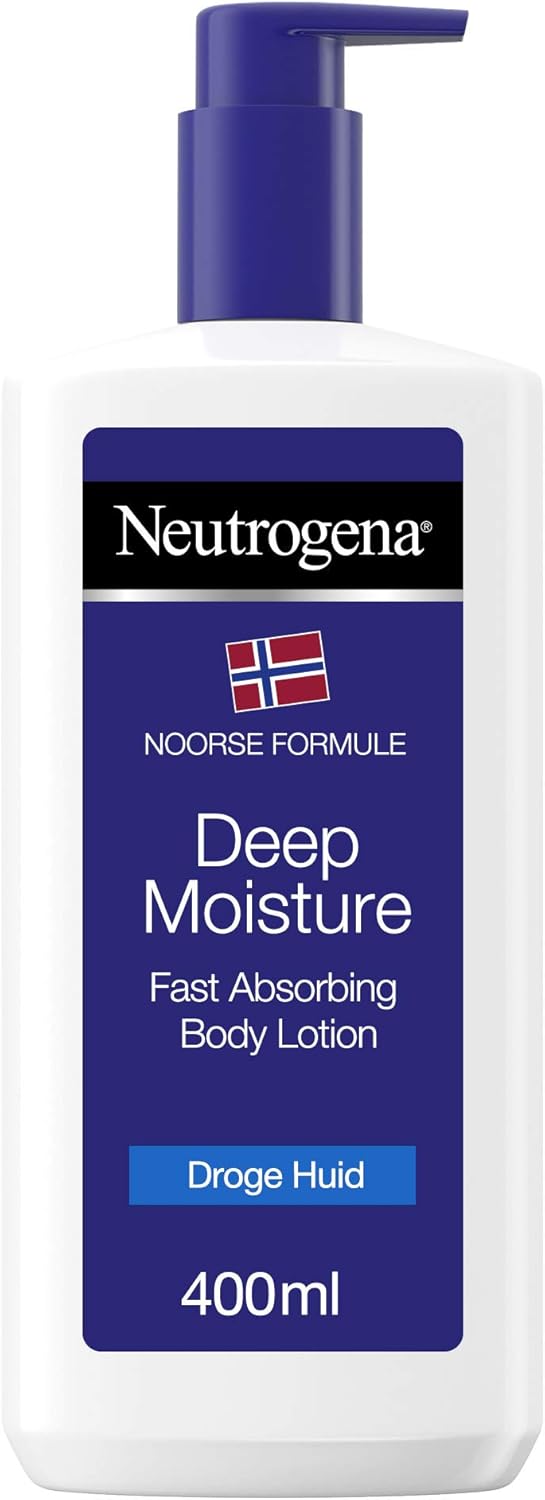 Neutrogena Deep Moisture snel absorberende bodylotion, Noorse formule, bodycrème, droge huid, 400 ml