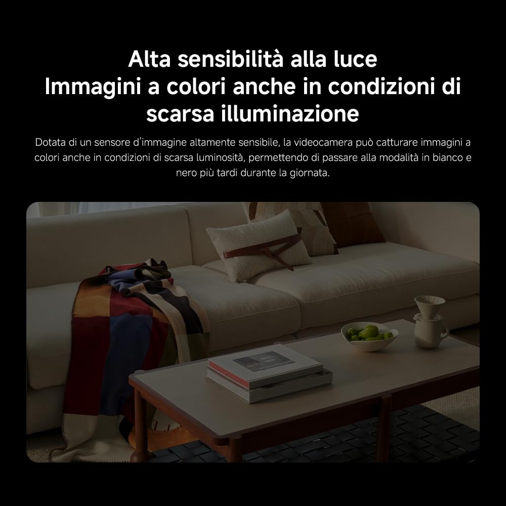 Xiaomi Smart Camera C701 (Videocamera di sorveglianza), 4K Ultra HD, visione a 360°, conversazione bidirezionale, visione notturna a infrarossi, Wi-Fi 6 dual-band