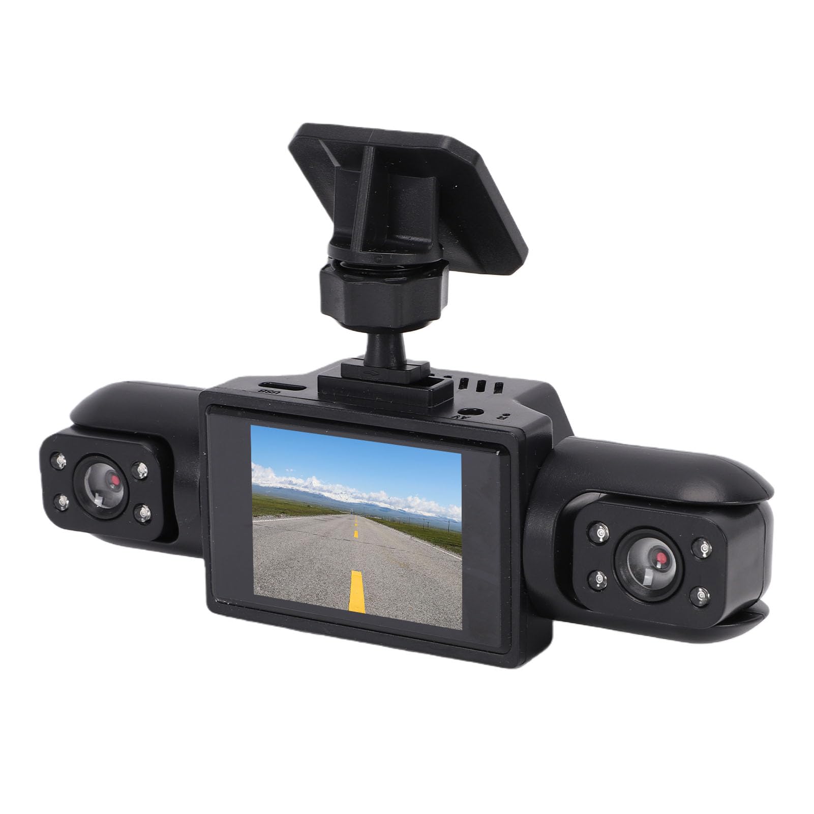 Gonetre Dashcam a 4 con Visione a 360°, Grandangolo 4K 1080p per Camion