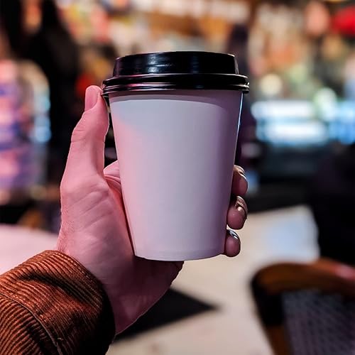 Miniatura 3 de Smygoods Tazas de café de 16 onzas con tapas, tazas de café y tazas de té, paquete de 50