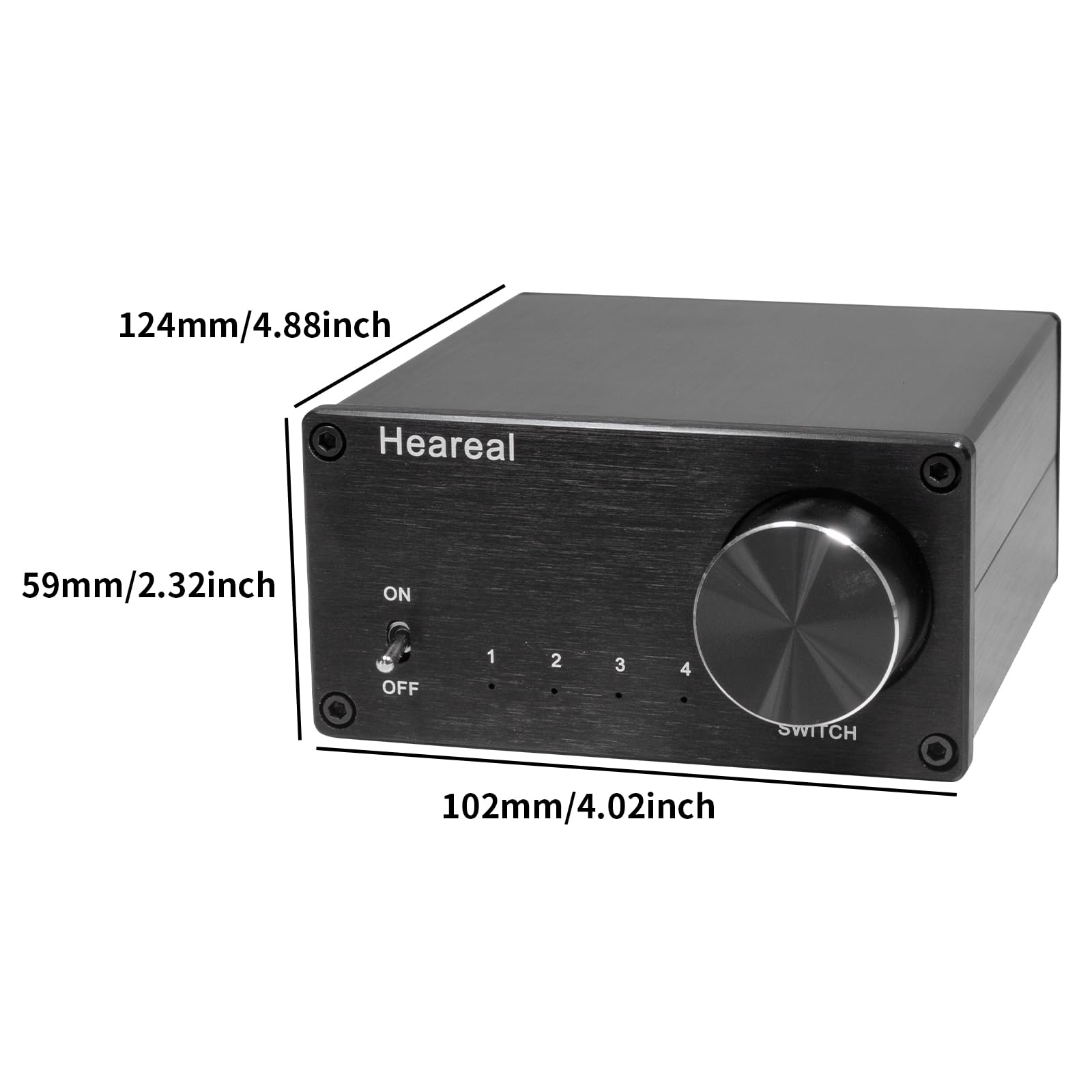 Selettore di commutazione audio RCA, 4 in 1 Out/1 in 4 Out, connettori placcati oro, guscio in alluminio, nessuna perdita di segnale, per amplificatore lettore CD Home Theater (4 in 1-out/1-in-4-out)