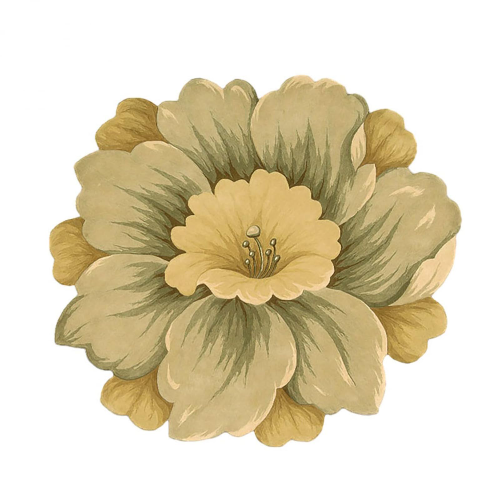 Urpizy Tuo Hua Rug Mat For Bedroom Mat Flower Carpet Chinese Style Lotus Floor Mat Bedside Blanket Cloakroom Mat 40 * 40Cm Floor Rugs
