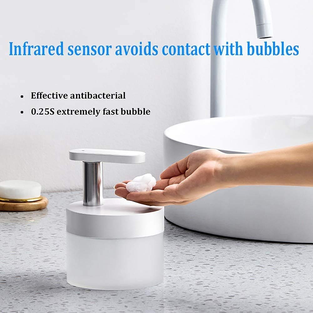 Distributore di Sapone schiumogeno Automatico Senza ticino - Cucina Premium e Bagno Distributore di Sapone 400 ml - Touch Modern Electric Electric Hands Distributore di Sapone Libero con sensore