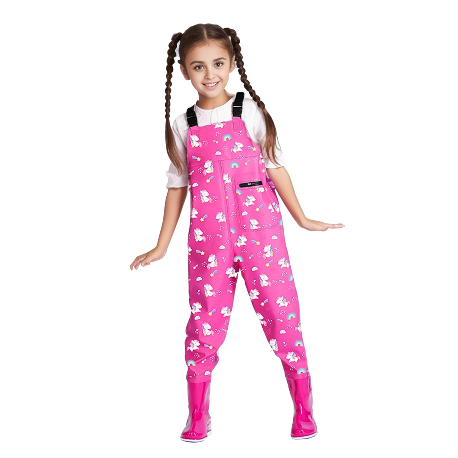 Trampolieri per bambini a forma di animale dei cartoni animati, Trampolieri da pesca per giovani per bambini piccoli, Trampolieri per caccia e pesca a prova di acqua con stivali per ragazze/A