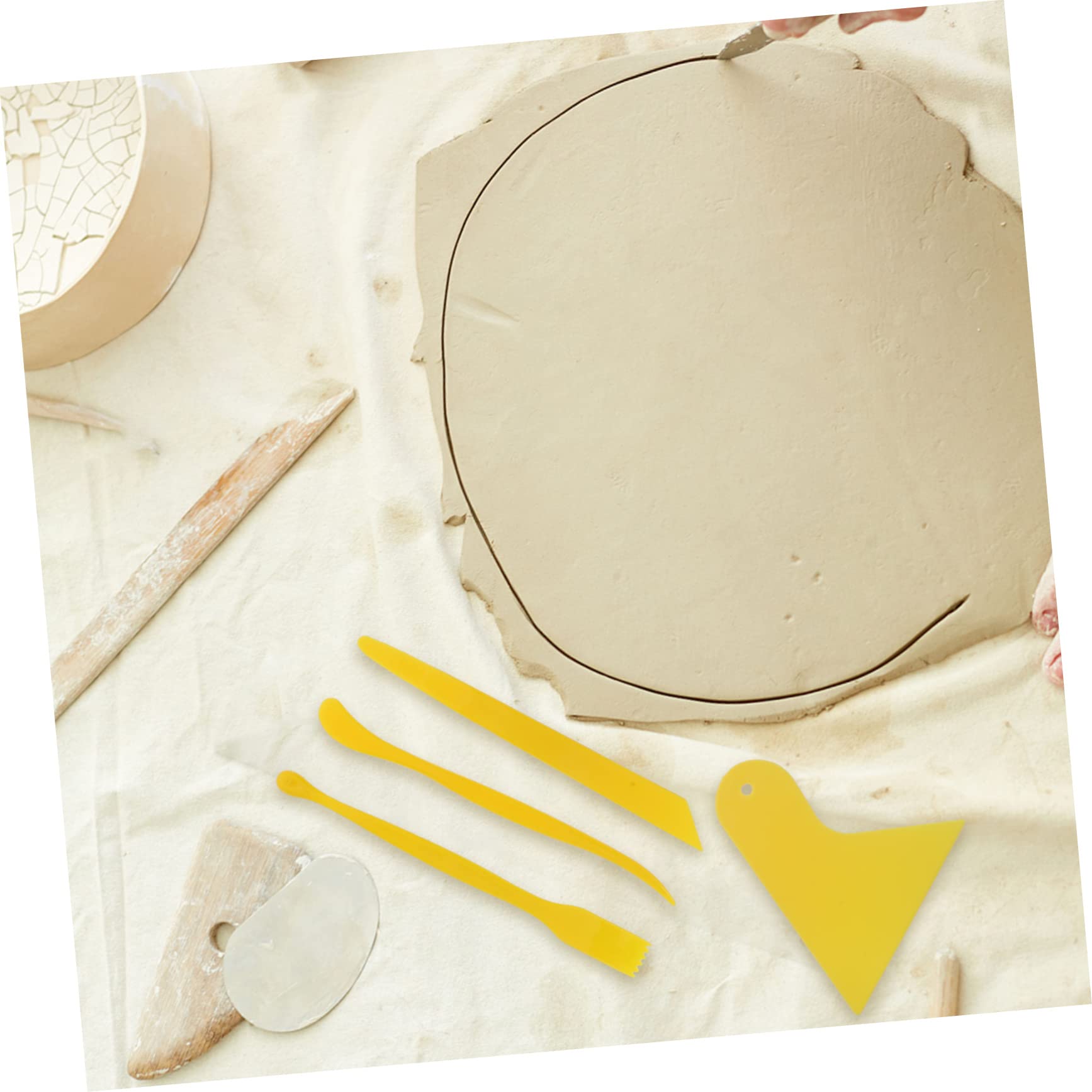 OHPHCALL 17pc DIY Clay Sculpture Tool Set Polymer Clay Cutting Tool Kit Precision Craftsmanship Compact Space-Saving for Sculptors
