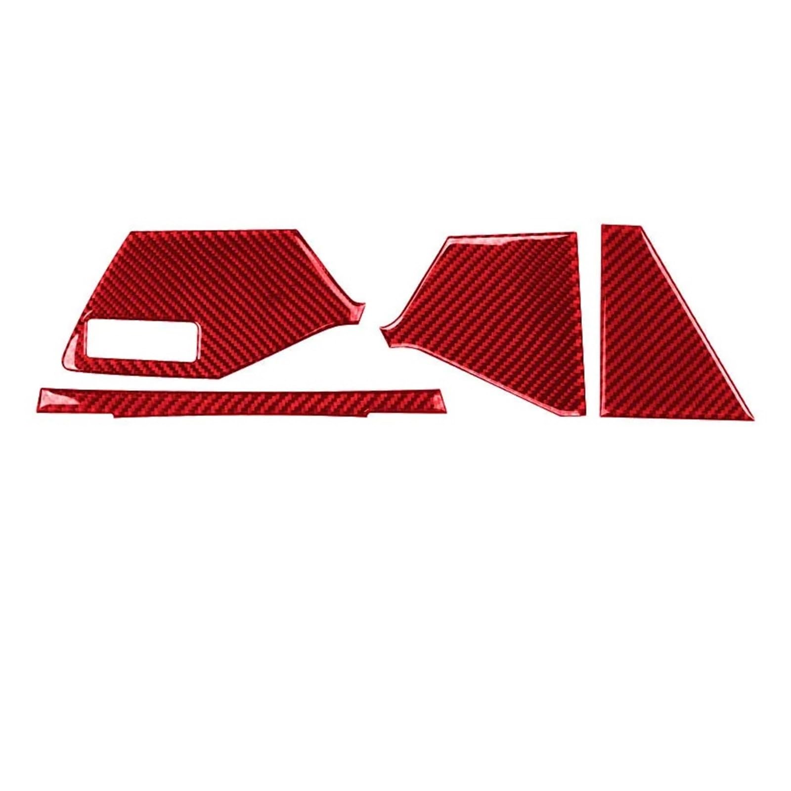 Car Interior Moulding Trim for A3 S3 8Y 2021 2022 2023 2024 2025 RHD LHD Car Central Control Instrument Interior Trim Sticker Interior Accessories(LHD Red)