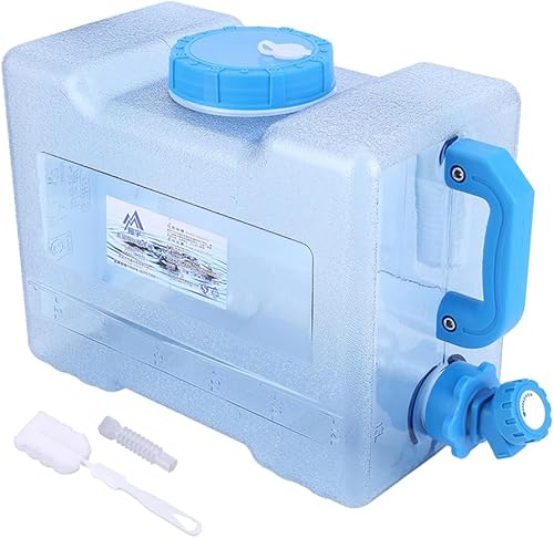 Contenedores de almacenamiento de agua, contenedor de agua para campamento, tanque de agua grande portátil de 3 galones con grifo para acampar al