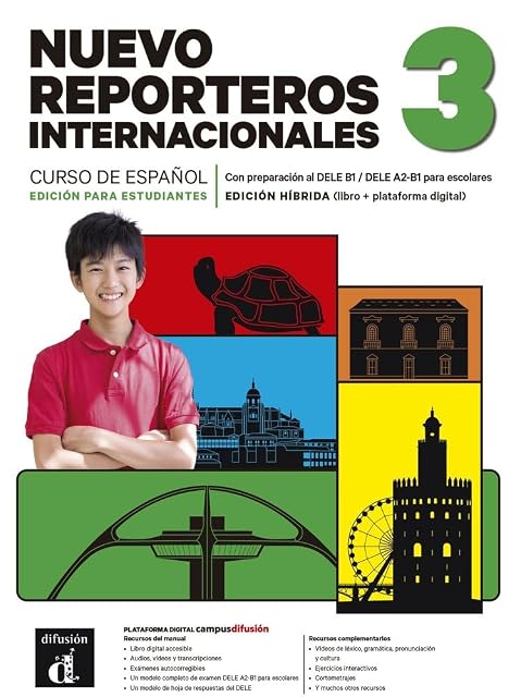 Portada de Nuevo Reporteros Internacionales 3. Edicion Hibrida Estudiantes