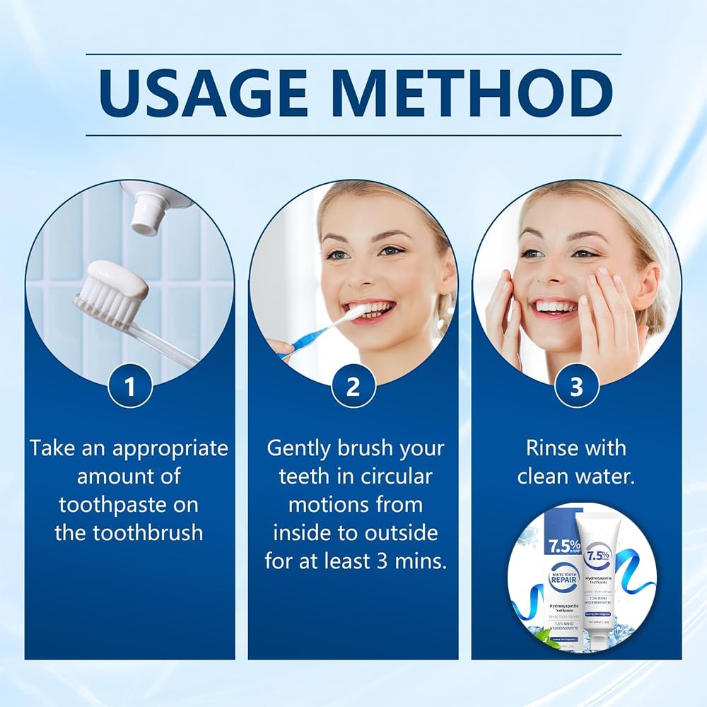 不調が治った日にきためちゃくちゃ綺麗なアパタイトたん！綺麗！ Amazon | 4個入りハイドロキシアパタイトエナメル修復歯磨き粉