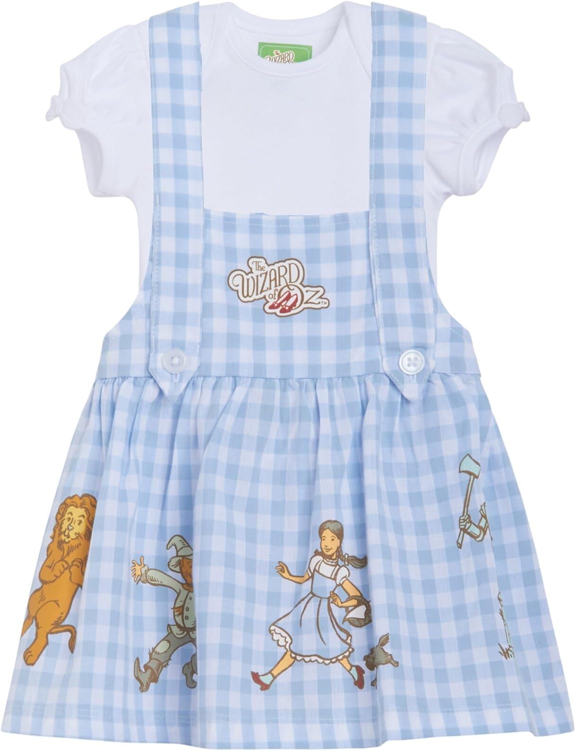Wizard of Oz Matching Family T-Shirt and Gingham Dress Outfit Set Newborn to Little Kid Sizes (Newborn - 7-8)