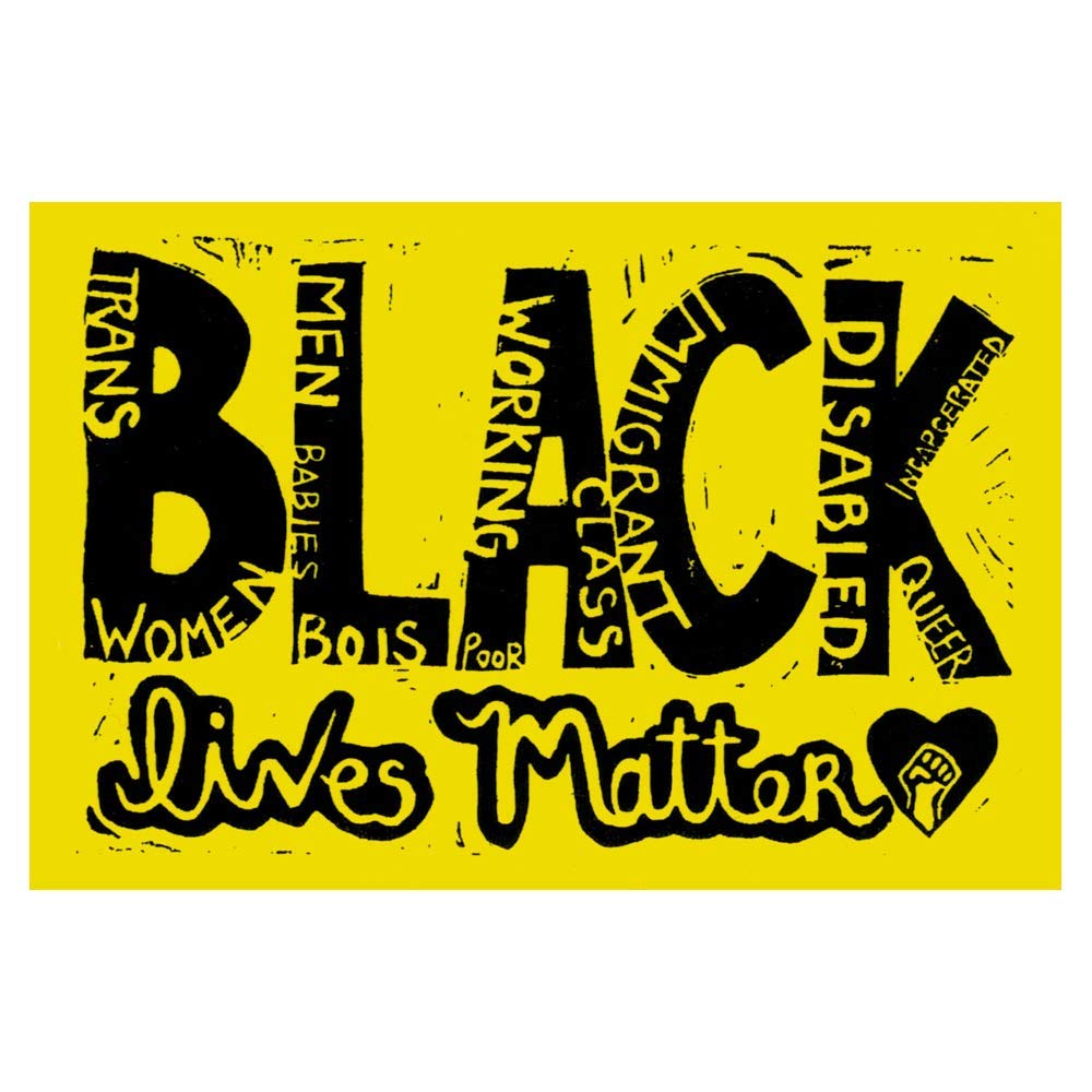 The Gloo Factory Black Lives Matter Anti-Racism BLM Movement Bumper Sticker or Laptop Decal 6.25-by-4.25 Inches