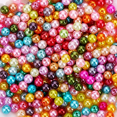 Oltre 200 Perline Sfuse Rotonde In Acrilico, 4 X 7 Mm, Dorate, Con