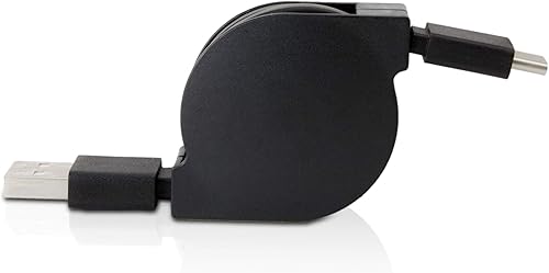 Miniatura 4 de BoxWave Cable Compatible with Allview Viva C703 - miniSync - USB-A to USB Type-C, Retractable Cable - USB-A to USB Type-C