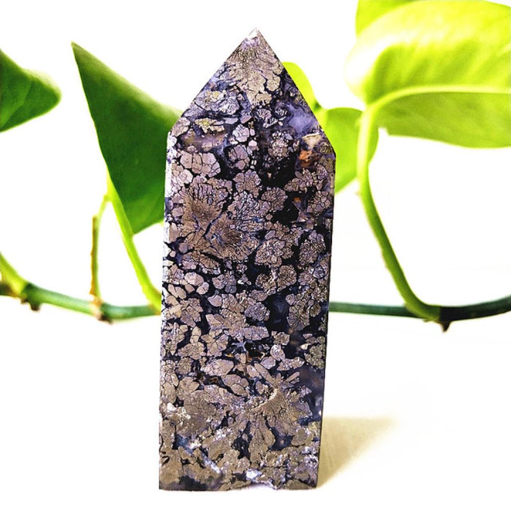 Cristaux d'ornements minéraux en agate naturelle et pyrite, décoration de salle moderne A69