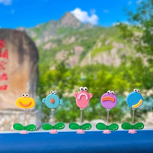 Miniatura 7 de ZOSTLAND Atractivas decoraciones de tablero de automóvil, adornos de automóvil de dibujos animados para tablero, divertido adorno de escritorio, 5