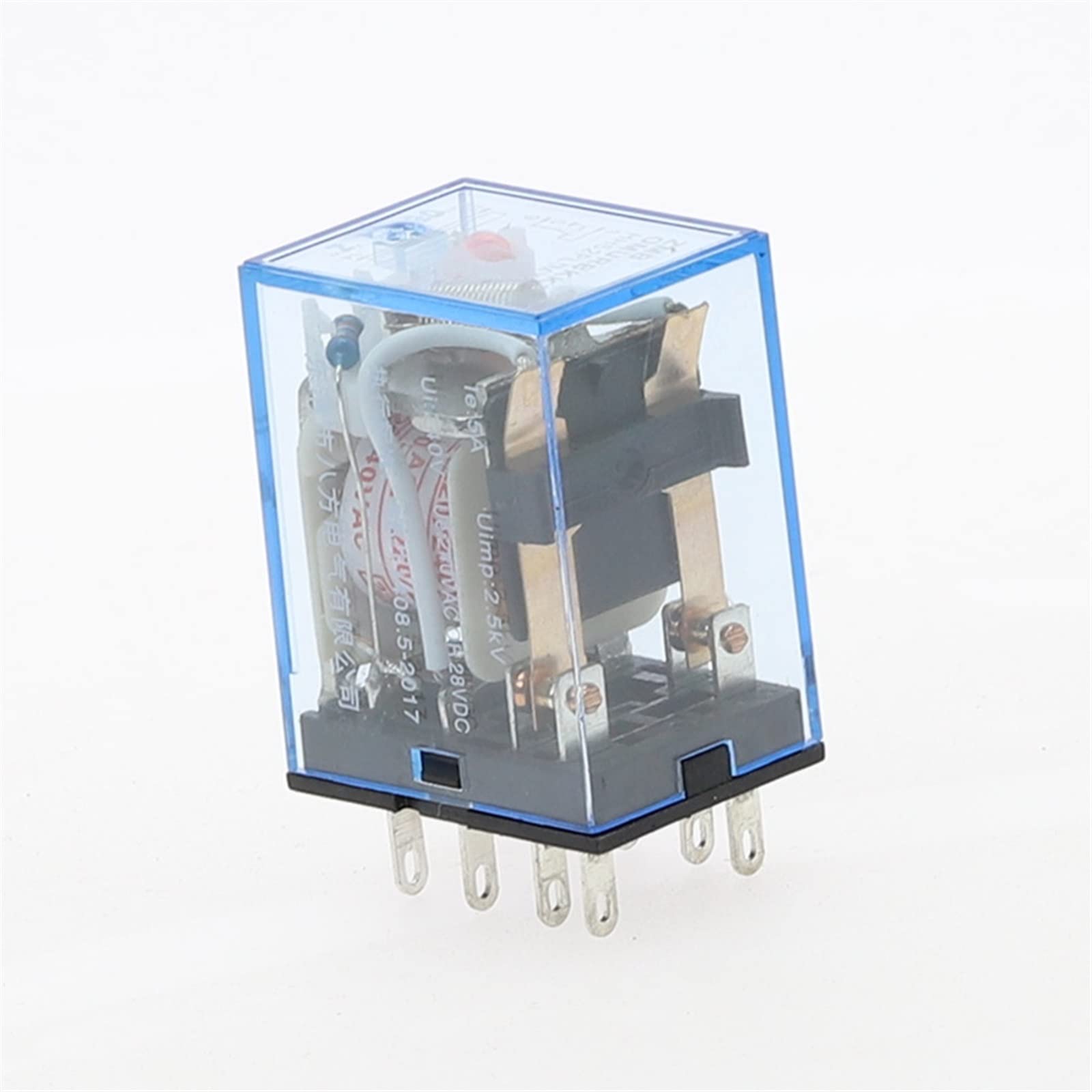 10 sztuk przekaźników mocy MY2NJ 110 V AC cewka miniaturowy przekaźnik DPDT 2NO 2NC 8 pinów 5A 240 V AC MY2N-J HH52P (czarny)