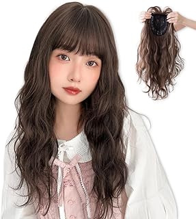 [ブライトララ] 前髪ウィッグ 部分ウィッグ 付け毛 自然 ロング ウェーブ パーマ レディース カール p257-CR