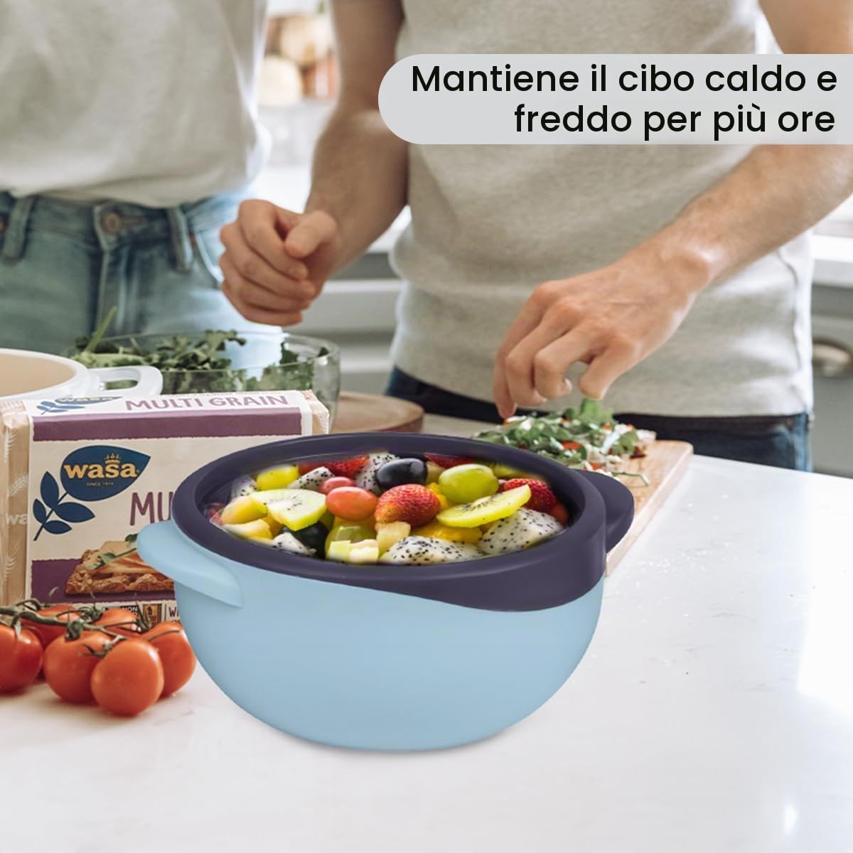 Pinnacle - Casseruola isolata con coperchio, set da 3 pezzi, 2,6/1,5/1 qt. Scaldavivande termiche per zuppa/insalata, contenitore per alimenti caldi in acciaio inox, set regalo per mamme - Vacanze