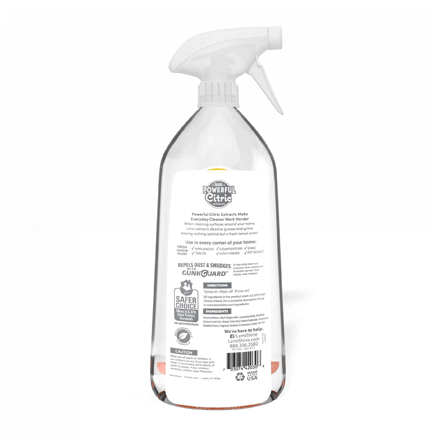 Lemi Shine Everyday Cleaner - All Purpose Cleaner Spray with Fresh Lemon Scent, Multi Surface Cleaner with Powerful Citric Acid, 28oz – 3 Pack
