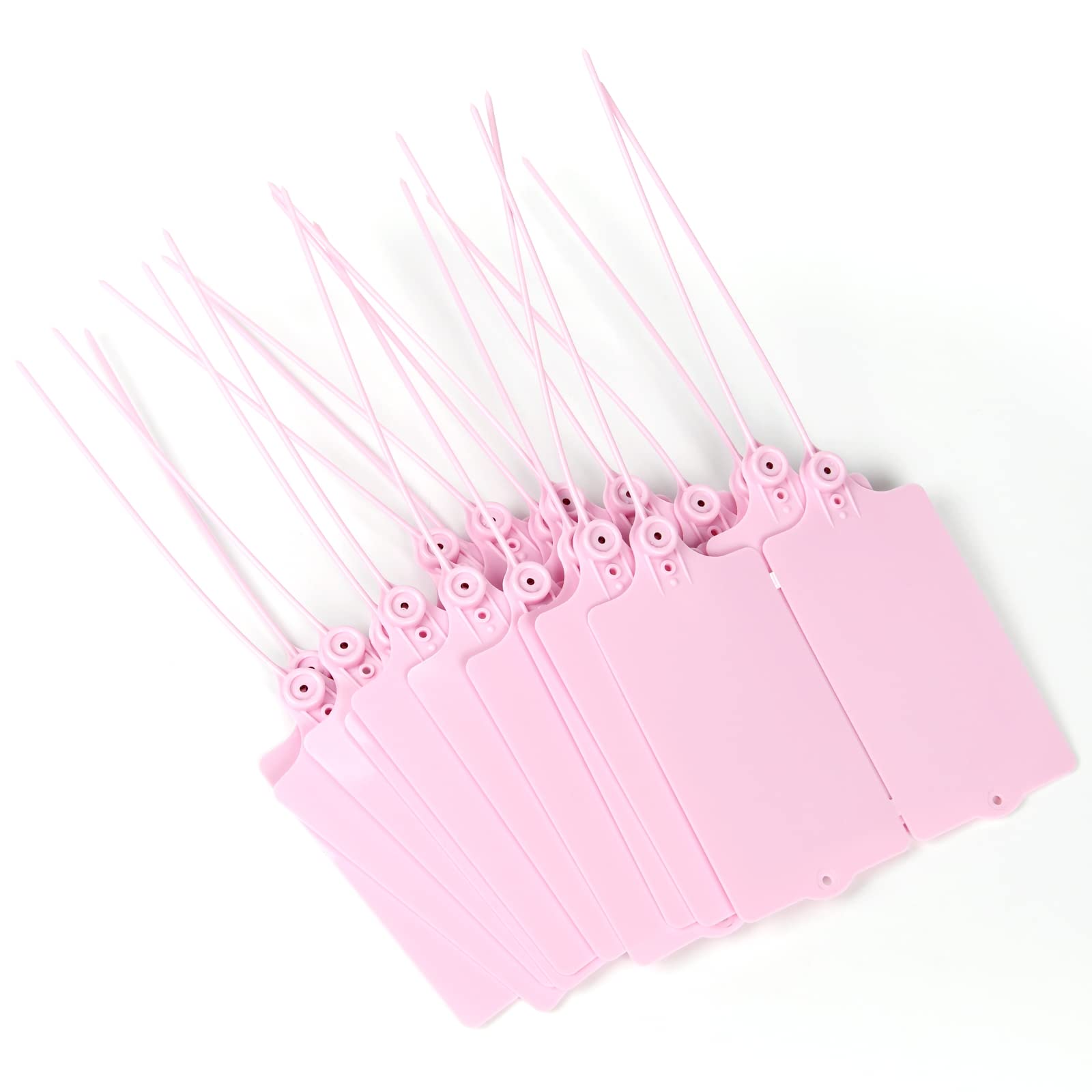 Bridas para cables, Bridas reutilizables de nailon multicolor, longitud ajustable, diseño autoblocante, sellos numerados, 100 unidades(Roze)