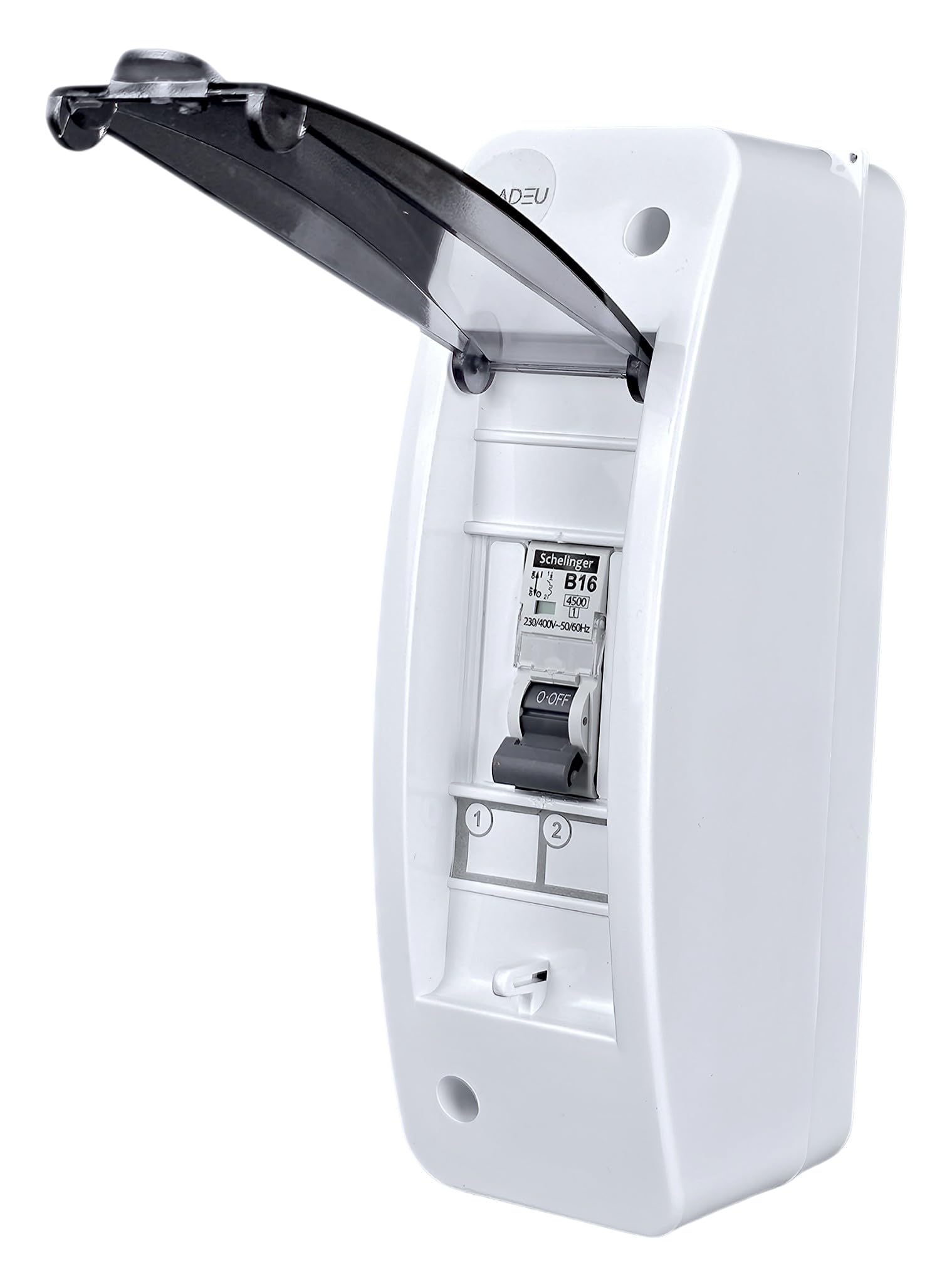 RoadEu - Caja cuadro electrico con Interruptor automático B16A 1P 230V - Ideal como distribuidor de pared para talleres, cobertizos o jardines