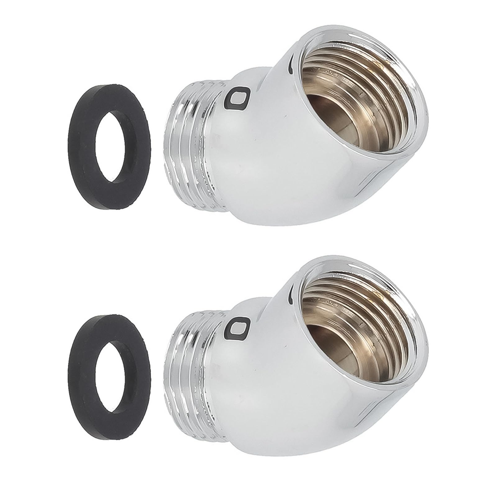 Handheld Showerhead 145 Degree Angles Adapter Brass Connectors with Seals Shower Head Extension Joint for Easy Installs Easy Installs Shower Fitting
