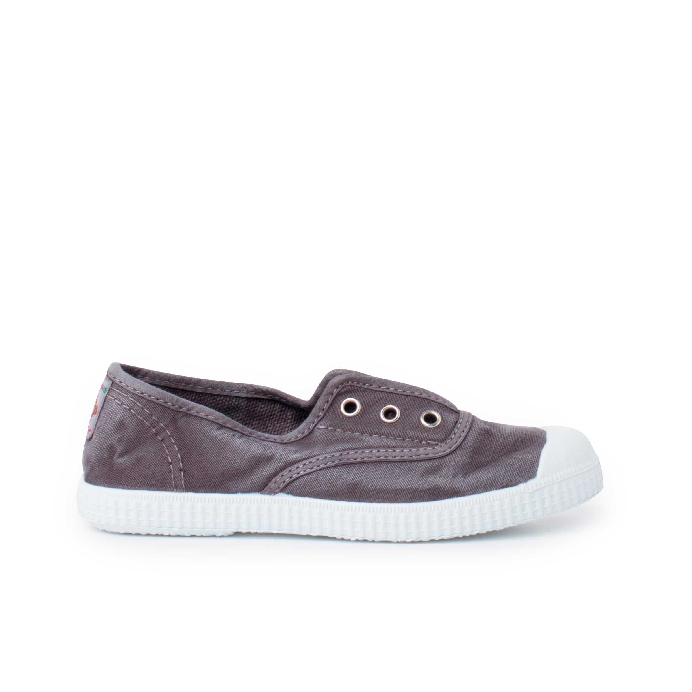 Pisamonas Zapatillas Lona Efecto Desgastado Sin Cordones