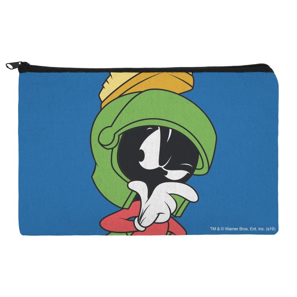 Looney Tunes Marvin The Martian Pencil Pen Organizer Zipper Pouch Case