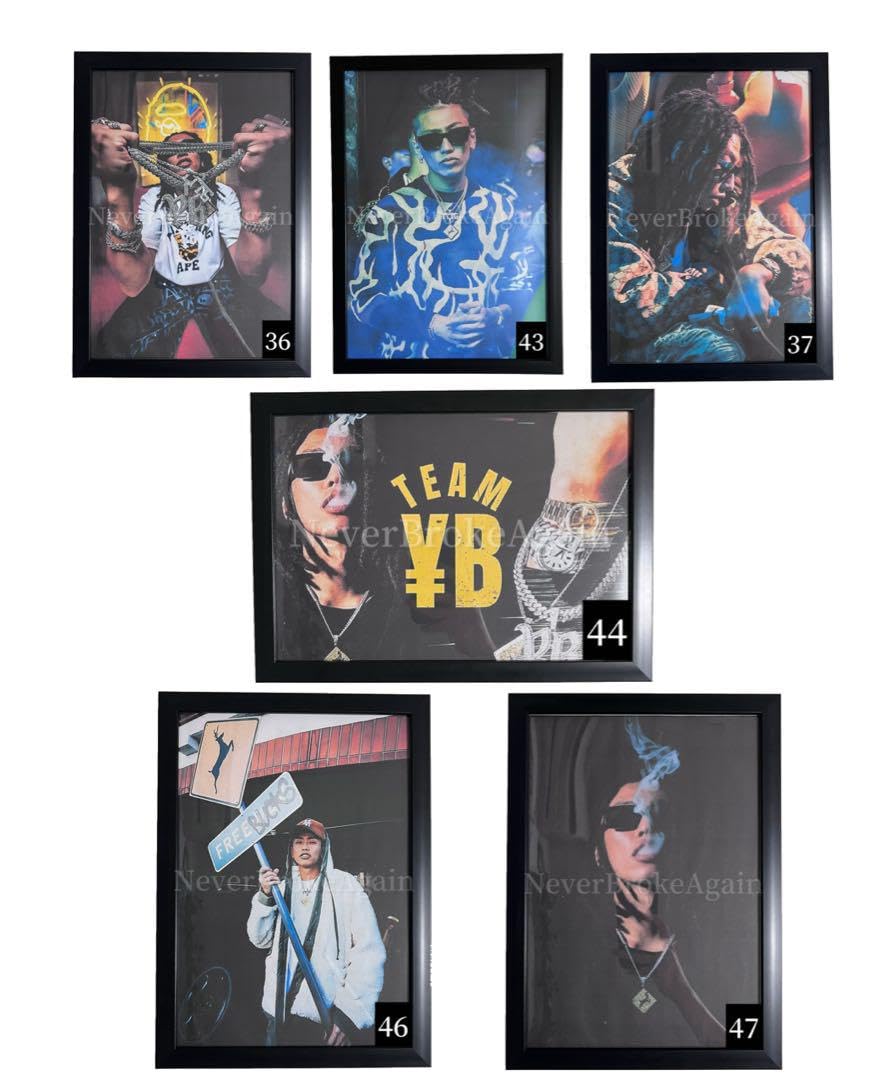 Amazon.co.jp: 額縁付YellowBucks イェローバックス 6枚セット 額縁A4