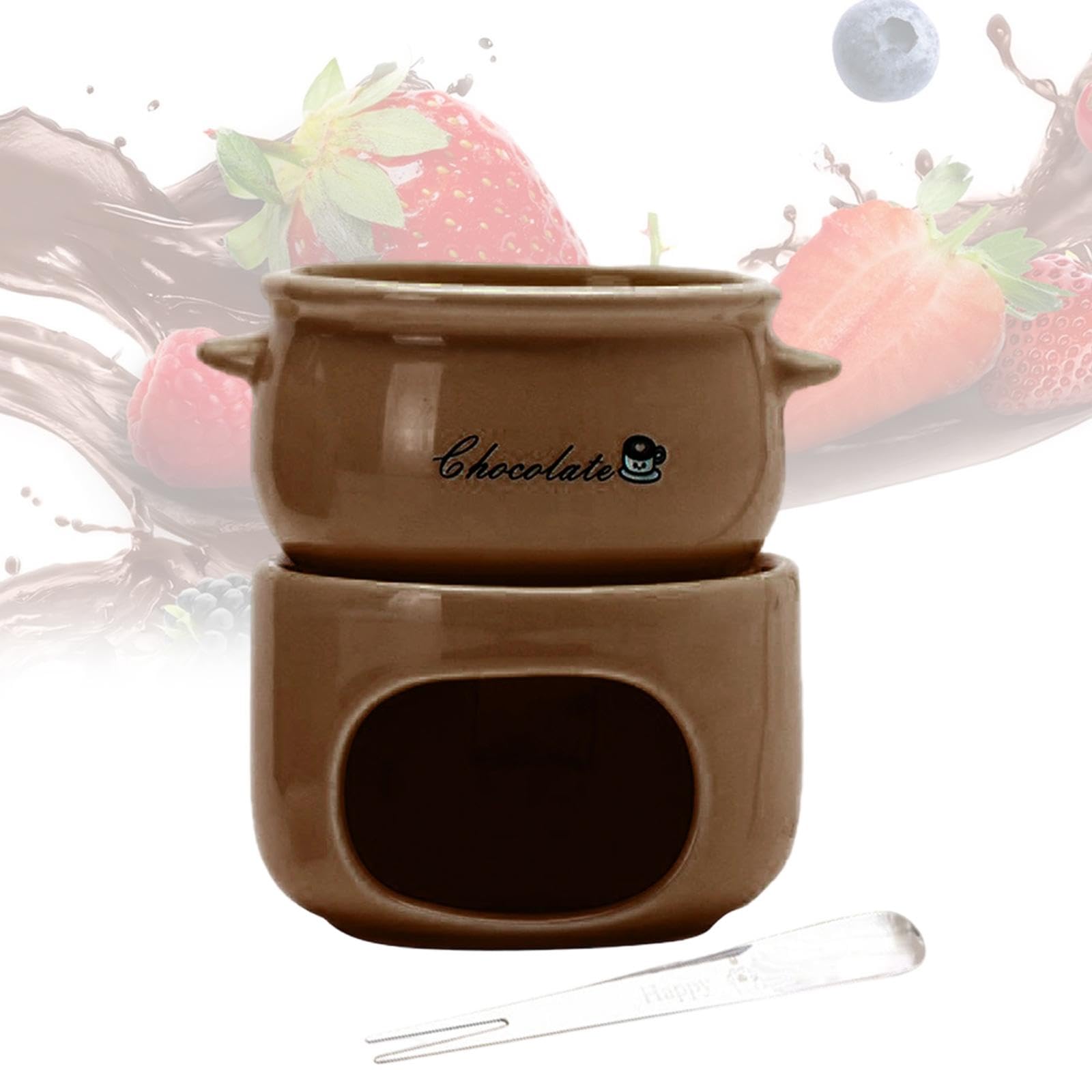 Scalda Regali, Mini Pentola per Fonduta di Formaggio, Pentola per Sciogliere, Ceramica