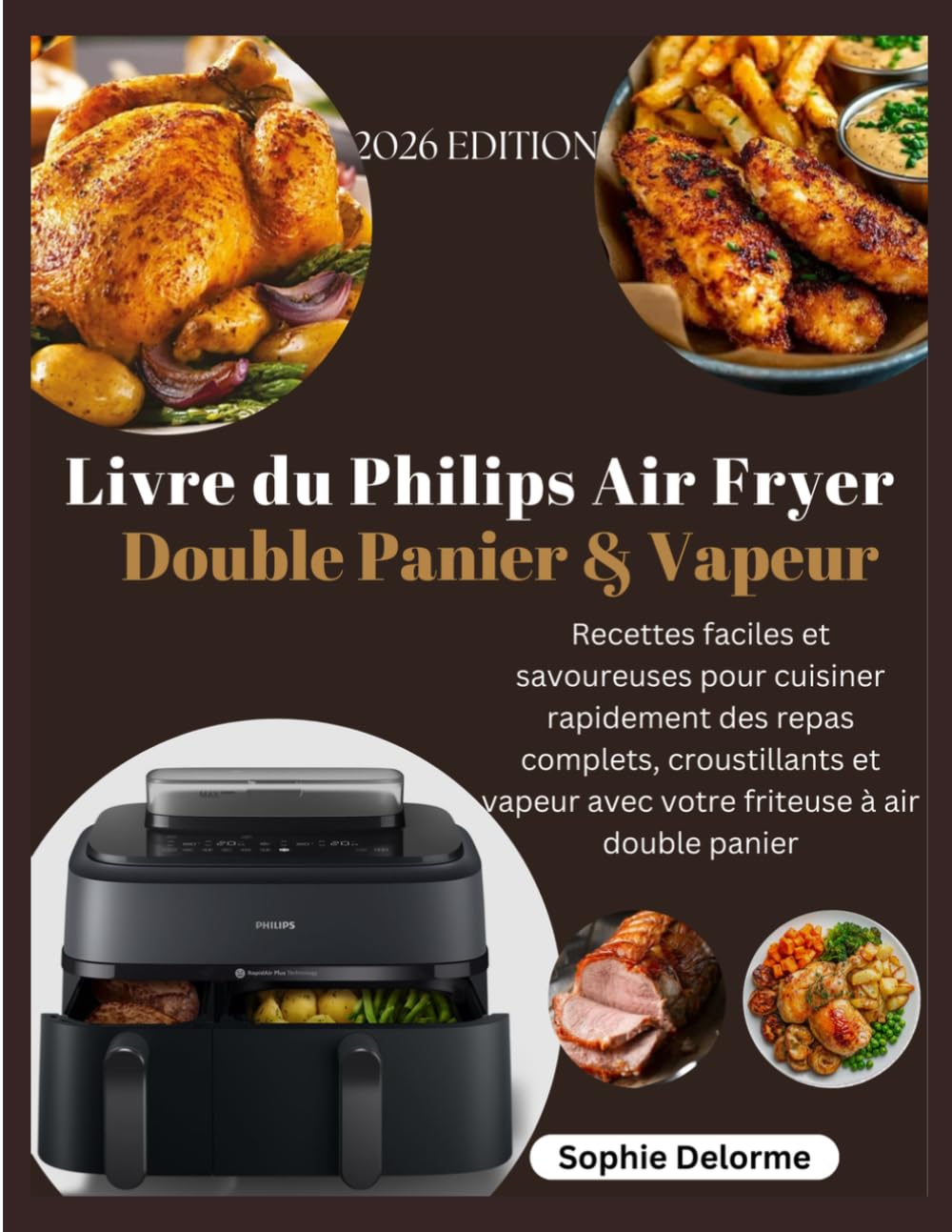 Livre du Philips Air Fryer Double Panier & Vapeur: Recettes faciles et savoureuses pour cuisiner rapidement des repas complets, croustillants et vapeur avec votre friteuse à air double panier