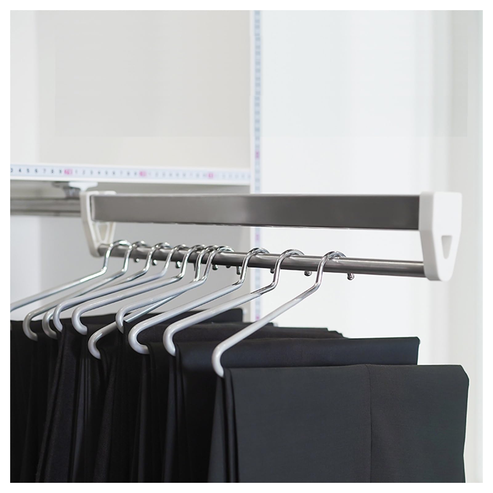 Portapantaloni Estraibile Per Armadio - In Acciaio Inox, Salvaspazio Per Pantaloni E Gonne, 28cm - Foto 4