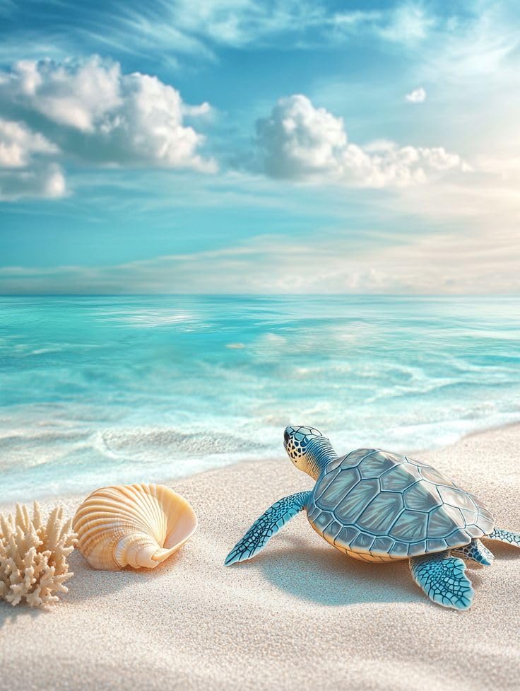 Amshem Cute Sea Turtle Diamond Art Kits for Adults Turtel 5D Diamond Painting Kits for Adults Beginner DIY Crystal Rhinestones Diamond Art Painting Kits Gem Art for Home Wall Decor12x16inch