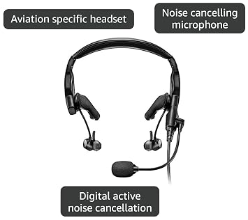 Bose Proflight Series 2 Aviation Headset with Bluetooth Connectivity, Dual Plug Cable, Black