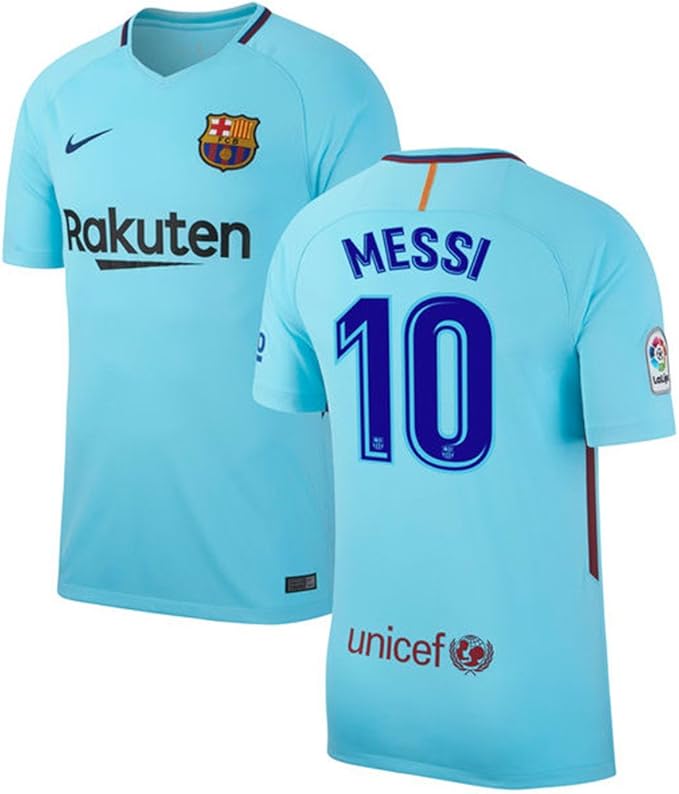 Amazon.com: NIKE Lionel Messi Barcelona 2017/18 Vapor Match Jersey(Slim-Fit) - Blue (S) : Sports 