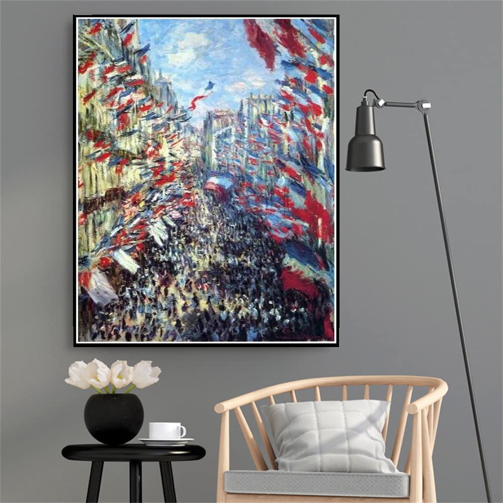 Amazon | クロード・モネが描いたパリのモントルグイユ通りの絵