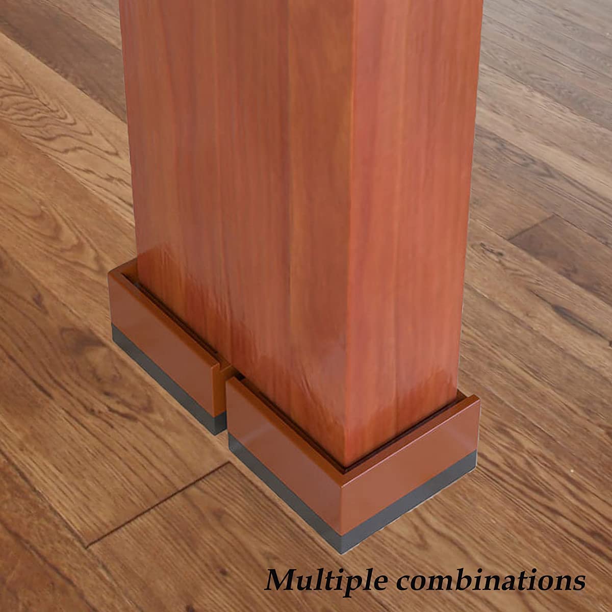 Yunnix Bed Furniture Risers 3 Inch Heavy Duty Adjustable Desk Lifts Leg Extenders for Table Couch Chair Frame Feet Accessories Supports Up to 10000 lbs 4 Pack