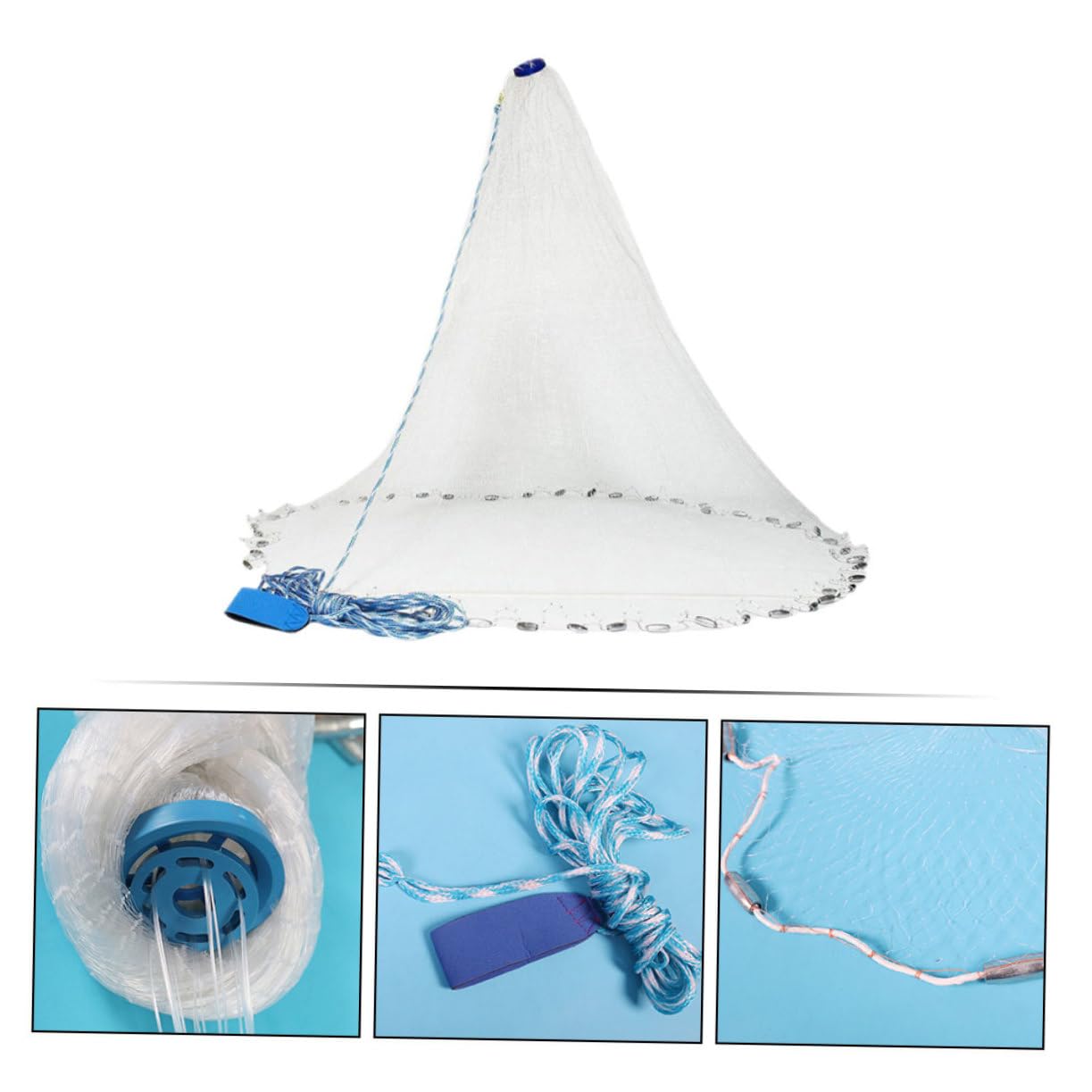 VANZACK Retino per Pesca a Mano Rete Maglia Piccola in Plastico e Corda Resistente, Retino per Pesci Facile da Pulire ad Alta Affidabilità per Pesca All'aperto