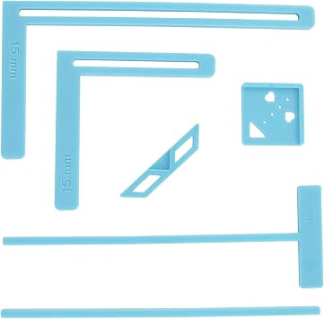 6Pcs Bookbinding Stencil Set for Journal & Scrapbooking | High-Precision Plastic Bookbinding Stencil Kit, 6 Guide Tools for Journals, Scrapbooking & Paper Crafts, Beginner Friendly