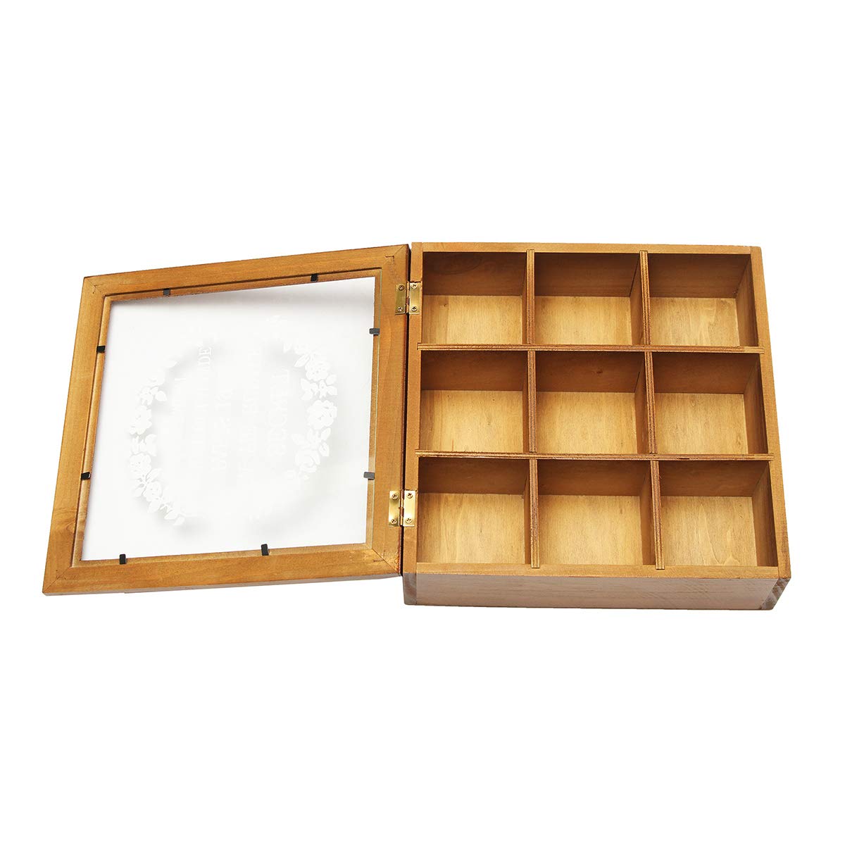 Holz Chic Küche Gewürz Tee-Box 9 Abschnitt Fächer Container Aufbewahrung Brusthalter - Blau